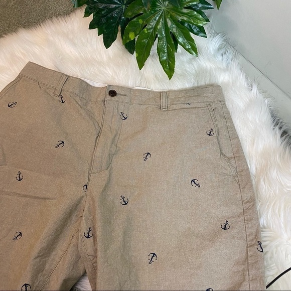 Dockers: Men's Novelty Anchor Print Casual Summer Cargo Shorts Tan Medium - Picture 1 of 5